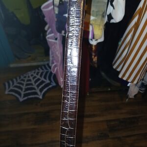 Calvin Klein Dark Brown Embossed Belt